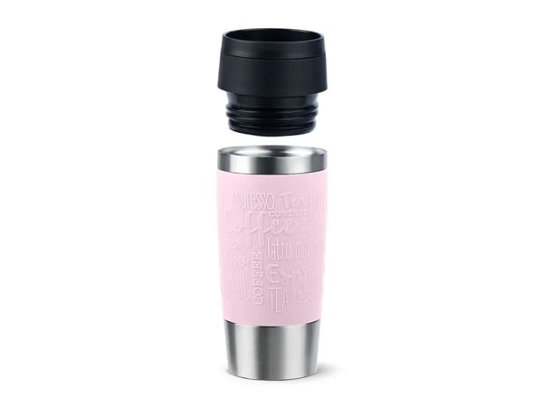 EMSA Travel Mug Classic , Rosa, Rustfritt stål, Silikon, Rustfritt stål, Polypropylen (PP), 36 ml, 8,3 cm, 200 mm