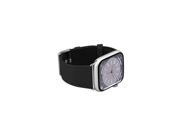 PURO PUAW40ECLASSICBLK, Klokkereim, Apple, Apple Watch, Lær, Metall, Sølv