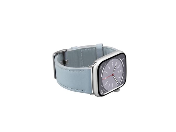 PURO PUAW40ECLASSICLBLUE, Klokkereim, Apple, Apple Watch, Lær, Metall, Sølv