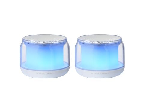 Mars Gaming MS-AURA, Kabel & Trådlös, 15 W, 20 - 20000 hz, 4 O, Vit