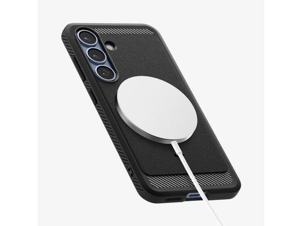 Spigen Rugged Armor Magfit - Baksidedeksel for mobiltelefon - polykarbonat, termoplast-polyuretan (TPU), støtskum - matt svart - for Samsung Galaxy...