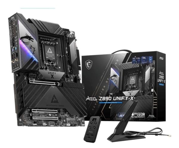 MSI MEG Z890 UNIFY-X - Hovedkort - ATX - LGA1851-sokkel - Z890 Chipset - USB-C 3.2 Gen 2x2, USB 3.2 Gen 1, USB 3.2 Gen 2, USB-C 3.2 Gen2 - 5 Gigabi...
