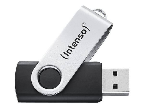Intenso Office Line - USB flash-enhet - 256 GB - USB 3.2 Gen 1 - svart, silver