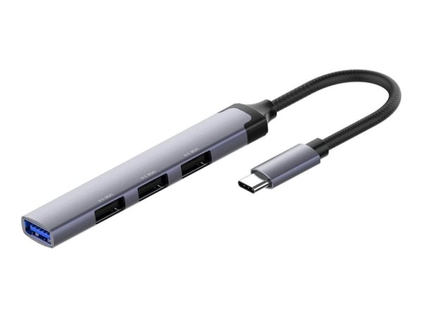 ColorWay CW-HUB04 - Hub - 4-in-1 USB C - 3 x USB 2.0 + 1 x USB-A 3.0 - stasjonær