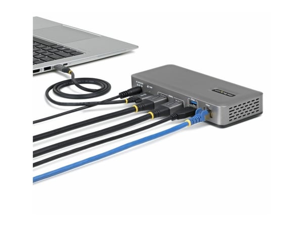Startech - Dokkingstasjon - for bærbar - USB-C 3.2 Gen 2 - 2 x DP - 1GbE - Storbritannia, Europa