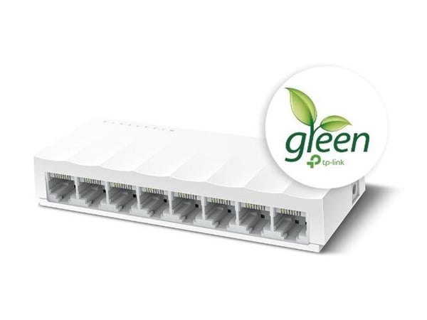 TP-Link LiteWave LS1008 - Switch - ikke-styrt - 8 x 10/100 - stasjonær