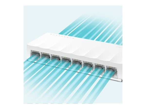 TP-Link LiteWave LS1008 - Switch - ikke-styrt - 8 x 10/100 - stasjonær