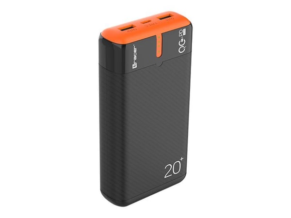Tracer EnerGen - Strømbank - 20000 mAh - 74 Wh - 22.5 watt - 3 A - PD, QC 3.0 - 3 utgangskontakter (2 x USB, USB-C) Tracer EnerGen - Strømbank - 20000 mAh - 74 Wh - 22.5 watt - 3 A - PD, QC 3.0 - 3 utgangskontakter (2 x USB, USB-C)