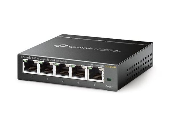 TP-Link TL-SG105S - Switch - 5 x 10/100/1000 - skrivbordsmodell