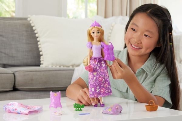 Disney Princess Rapunzel 2-i-1 Stories-modedukke, Minidukke, Pige, 3 År, Dreng/Pige, 90 mm, Flerfarvet