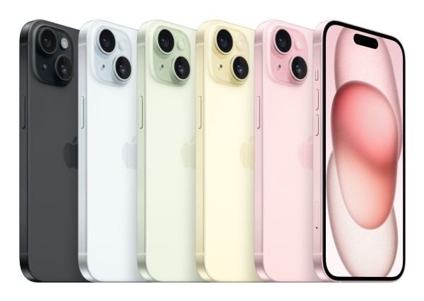Apple iPhone 15 , 15,5 cm (6.1"), 2556 x 1179 pikseliä, 128 GB, 48 MP, iOS 17, musta