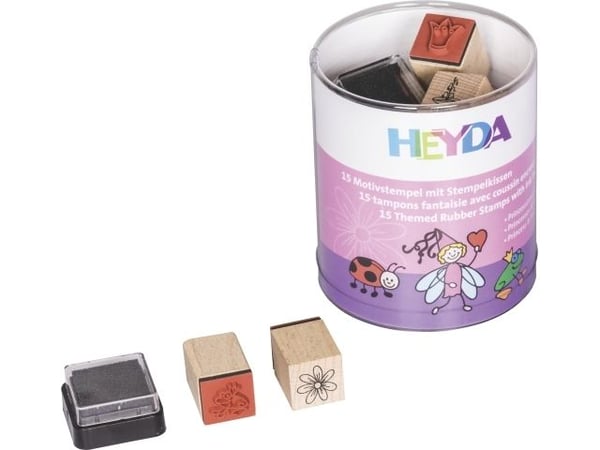 HEYDA 204888487, Lasten leimasinsetti, Monivärinen