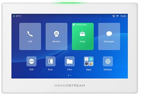 Grandstream GSC3574 - IP-intercomstasjon - kablet, trådløs - Bluetooth 5.0, 802.11a/b/g/n/ac/ax - 2.4 Ghz, 5 GHz - 10/100 Ethernet - hvit