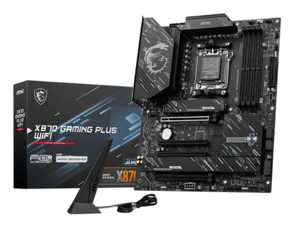 MSI X870 GAMING PLUS WIFI - Hovedkort - ATX - Socket AM5 - AMD X870 Chipset - USB4, USB-C 3.2 Gen 2x2, USB 3.2 Gen 2, USB 3.2 Gen 1 - 5 Gigabit Eth...