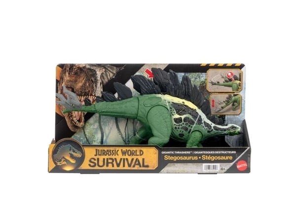 Jurassic World GIGANTIC THRASHERS Stegosaurus, 4 år, Grønn, Plast