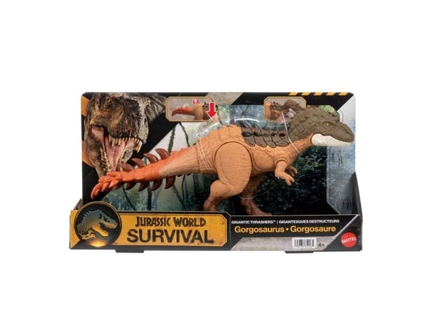 Jurassic World GIGANTIC THRASHERS Gorgosaurus, 4 år, Flerfarget, Plast