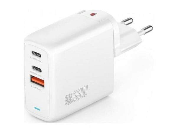 4smarts GaN FlexPro - Strømadapter - 65 watt - 5 A - Apple 2.4A, Fast Charge, Super Charge, Power Delivery 3.1, Apple Fast Charge, QC 4.0+ - 3 utga...