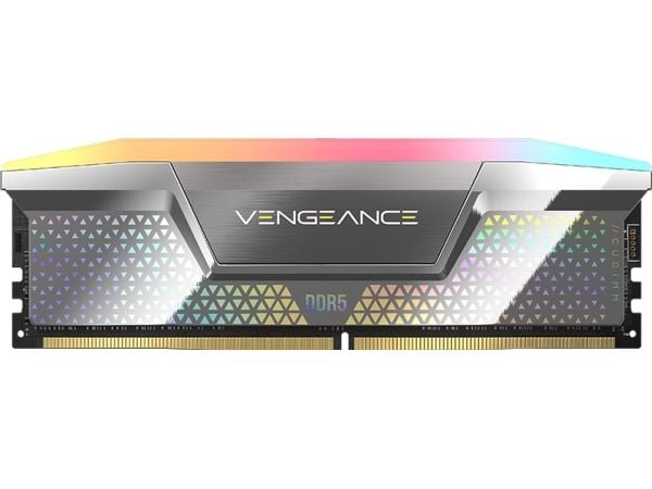 CORSAIR Vengeance RGB - DDR5 - sats - 48 GB: 2 x 24 GB - DIMM 288-pin - 4000 MHz / PC5-64000 - CL38 - klockad oförbufferad - silver