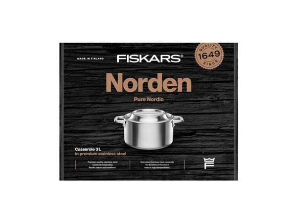 Fiskars Norden panna, 3 L, obelagd