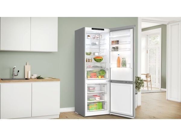 Bosch Serie 4 KGN492IAF, 440 l, SN-T, 11,5 kg/24t, A, Fresh zone compartment, Rustfritt stål