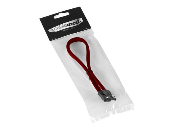 CableMod ModMesh - SATA-kabel - Serial ATA 150/300/600 - SATA (hunn) til SATA (hunn) - 60 cm - blodrød