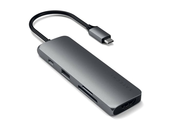 "Satechi USB-C Multiport Pro - Space Grey" - avaruusharmaa