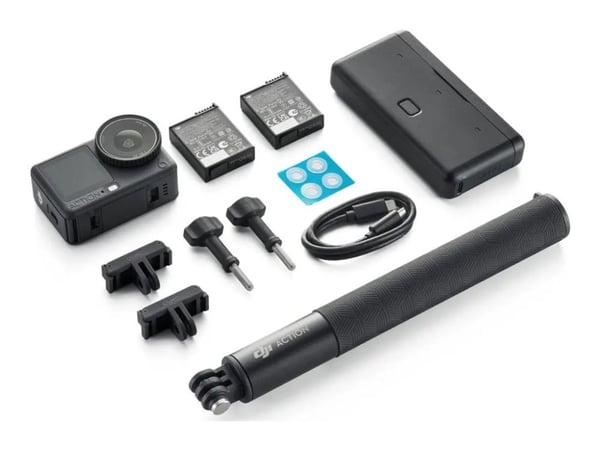 DJI Osmo Action 6 - Adventure Combo - actionkamera - 4K / 120 fps - flash 50 GB - Wi-Fi, Bluetooth - under vannet inntil 20 m - svart