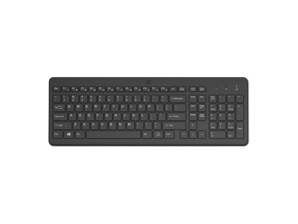 HP 225 - Tastatur - 2,5-soners oppsett - trådløs - 2.4 GHz - Pan Nordic - svart