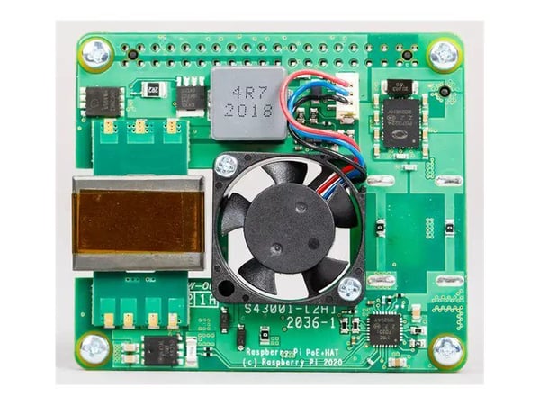 Raspberry Pi PoE+ HAT - Tilläggskort