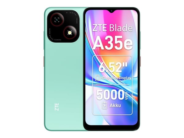 ZTE Blade A35e - 4G älypuhelin - Dual-SIM - RAM 2 GB / Sisäinen muisti 64 GB - microSD-korttipaikka - 6,52 tuumaa - 1280 x 576 pikseliä - takakamer...