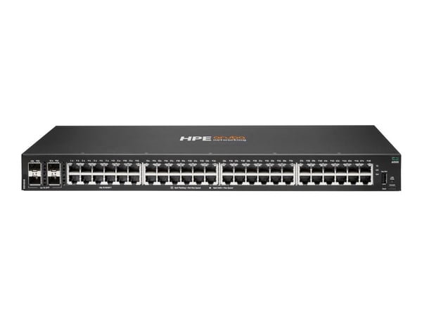 HPE Aruba Networking CX 6000 48p 10M/100M/1G 4p SFP 1G Switch - Switch - Styrt - 48 x 10/100/1000 + 4 x Gigabit SFP (opplink) - side til side-luftf...