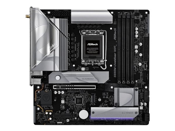 ASRock B860M LiveMixer WiFi - Hovedkort - micro ATX - LGA1851-sokkel - B860 Chipset - USB-C 3.2 Gen 1, USB 3.2 Gen 1, USB4 - 2.5 Gigabit LAN, Bluet...