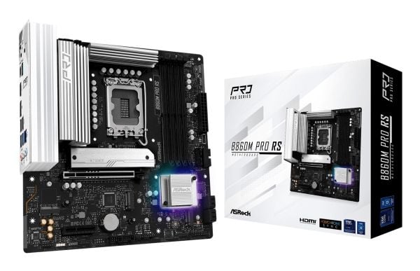 ASRock B860M Pro RS - Hovedkort - micro ATX - LGA1851-sokkel - B860 Chipset - USB-C 3.2 Gen 2x2, USB 3.2 Gen 1, USB-C 3.2 Gen 1 - 2.5 Gigabit LAN -...