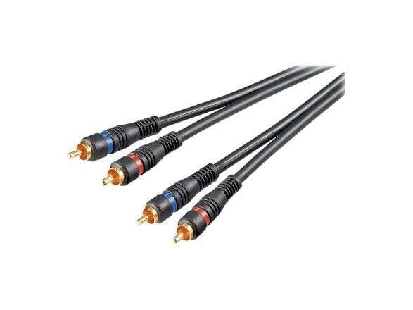 Goobay AVK 132-150 1.5m, 2 x RCA, Hankjønn, 2 x RCA, Hankjønn, 1,5 m, Sort