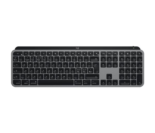Logitech Master Series MX Keys S for Mac - Tastatur - full size - bakbelysning - trådløs - Bluetooth LE - QWERTY - Nordisk (dansk/finsk/norsk/svens...