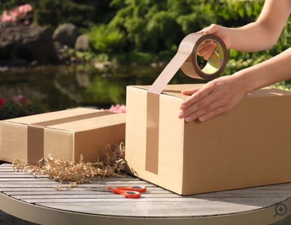 Tesapack Eco & Strong - Pakketape - 50 mm x 66 m - polypropylen - brun