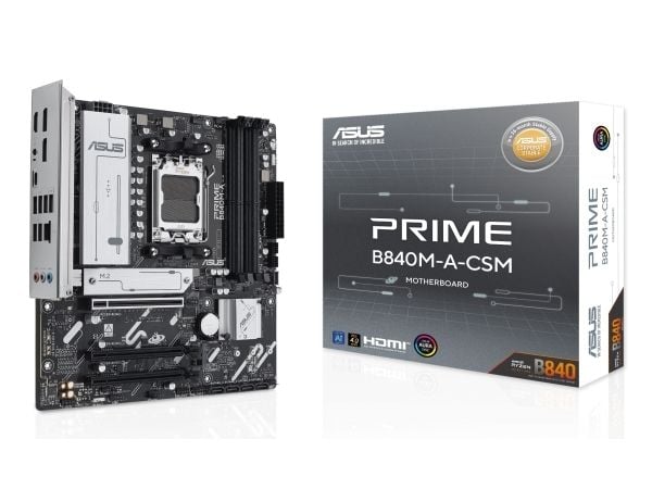 ASUS PRIME B840M-A-CSM - Hovedkort - micro ATX - Socket AM5 - AMD B840 Chipset - USB-C 3.2 Gen 1, USB 3.2 Gen 1 - 2.5 Gigabit LAN - innbygd grafikk...