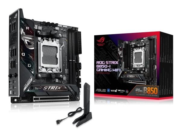 ASUS ROG STRIX B850-I GAMING WIFI - Hovedkort - mini-ITX - Socket AM5 - AMD B850 Chipset - USB-C 3.2 Gen 2x2, USB-C 3.2 Gen2, USB 3.2 Gen 2, USB 3....