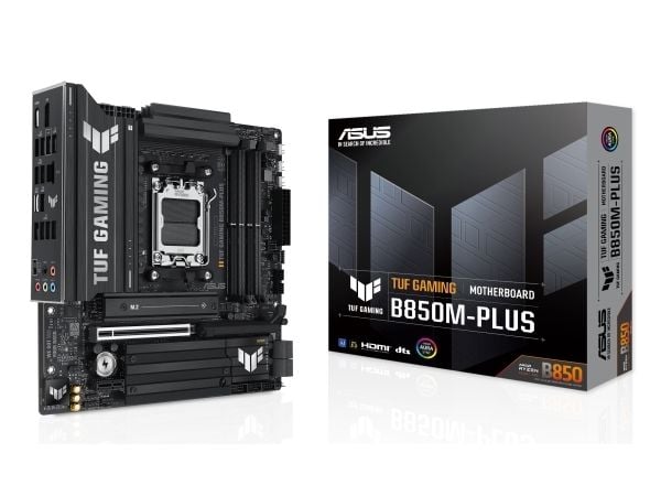 ASUS TUF GAMING B850M-PLUS - Hovedkort - micro ATX - Socket AM5 - AMD B850 Chipset - USB-C 3.2 Gen 2x2, USB-C 3.2 Gen2, USB 3.2 Gen 2, USB 3.2 Gen ...