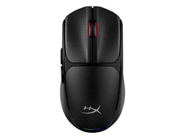 HyperX Pulsefire Fuse trådløs spillmus (svart), Ambidekstriøs, Optisk, RF trådløs + Bluetooth, 12000 DPI, Svart