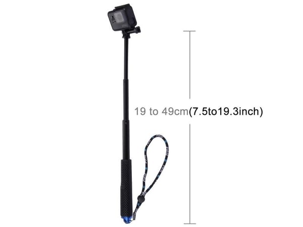 Selfie Stick Puluz urheilukameroille PZ150 musta
