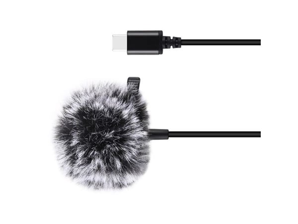 Puluz mikrofonuttak krawatowy med klips 1,5m USB-C PU425