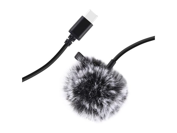 Puluz mikrofonuttak krawatowy med klips 1,5m USB-C PU425