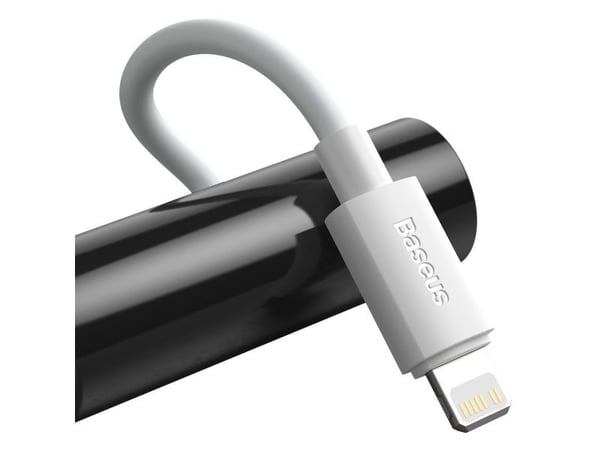 Baseus TZCATLZJ-02, 1,5 m, Lightning, USB C, Hankjønn, Hankjønn, Hvit