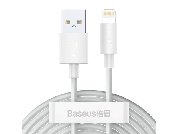 Baseus TZCALZJ-02, Hvid, USB A, Lightning, 1,5 m, Hanstik, Hanstik