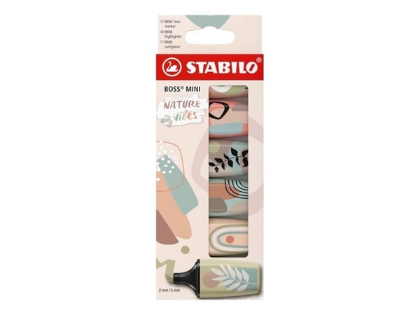 STABILO BOSS MINI, 6 styck, Multifärg, 3 År, Mejselspets, 2 mm, 5 mm