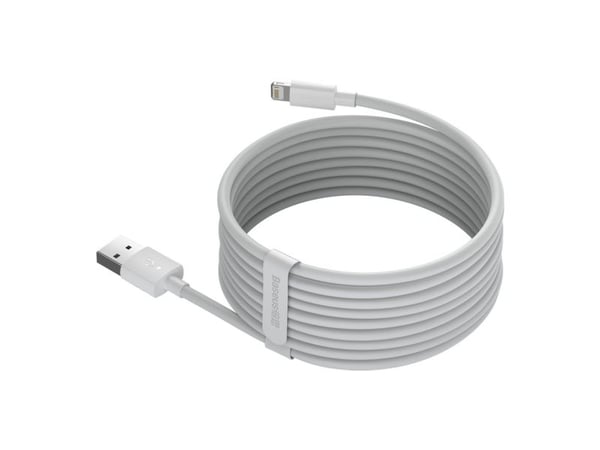 Baseus TZCALZJ-02, Hvid, USB A, Lightning, 1,5 m, Hanstik, Hanstik