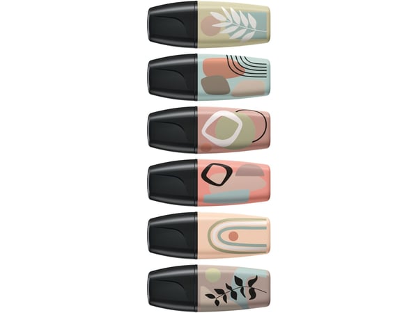STABILO BOSS MINI Naturevibes overstrykningspenn assorterte farger, 6 stk (07/06-31)