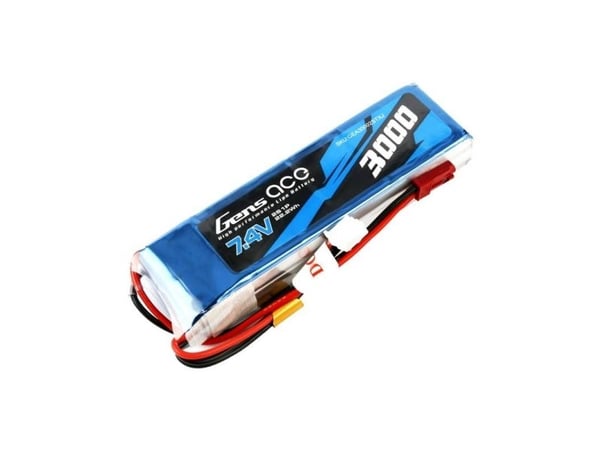 Gens Ace 3000mAh 7,4V 1C 2S1P LiPo-batteri
