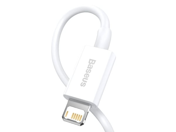 Baseus USB-A til Lightning-kabel 0,25 m hvit (CALYS-02)